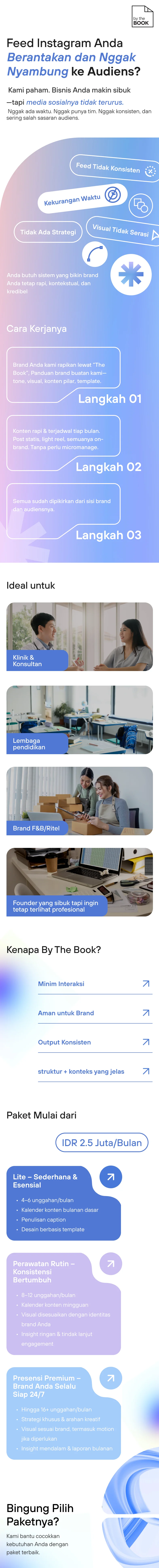 By The Book brand hero  Content Maintenance Studio for SMEs